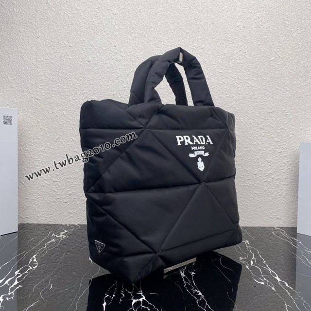 Prada專櫃秋冬新款托特包 2VG082 普拉達黑色尼龍布手提購物袋 csp1643